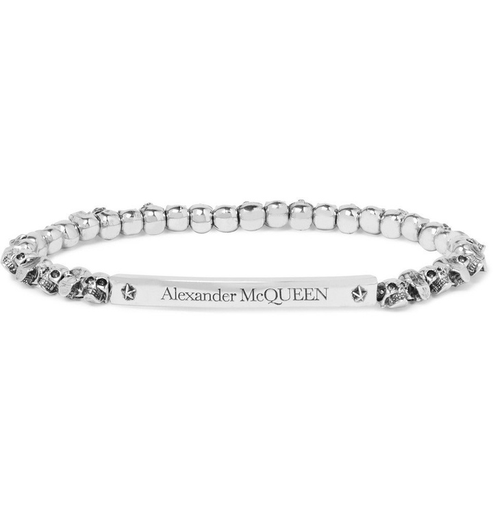 Photo: Alexander McQueen - Skull Silver-Plated Bracelet - Silver