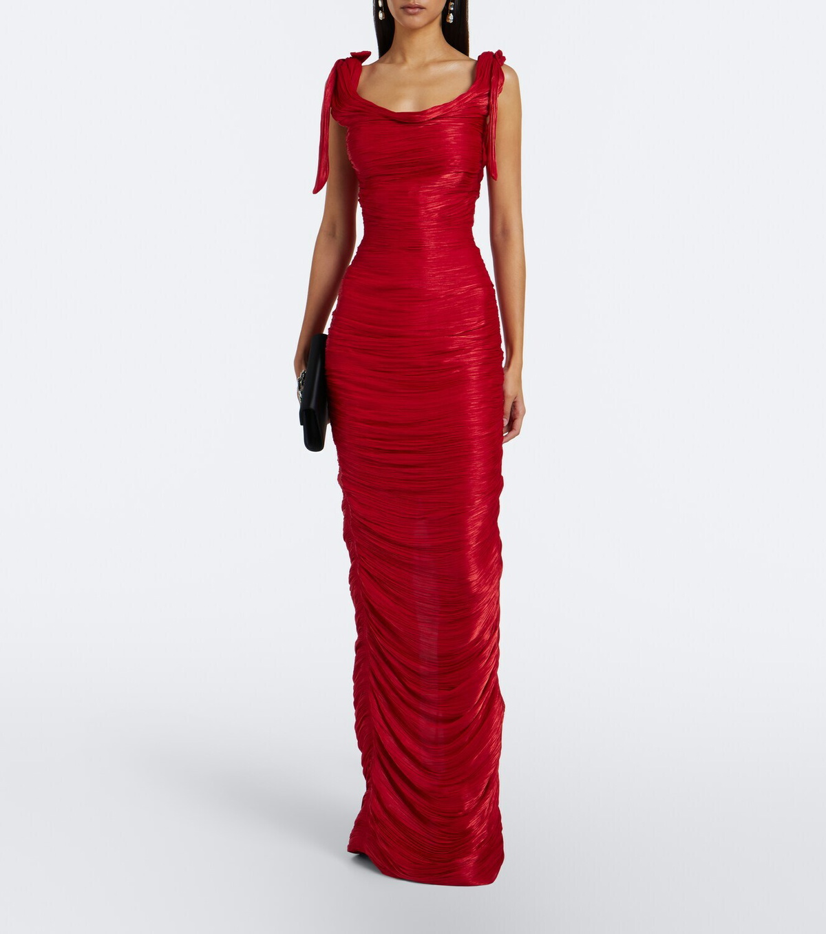 Marmar Halim Pleated taffeta gown