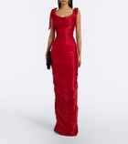 Marmar Halim Pleated taffeta gown