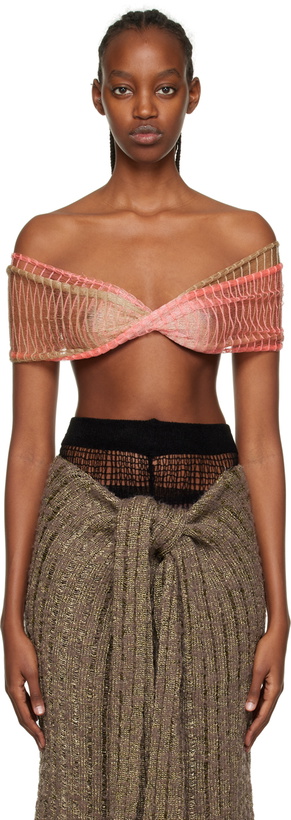 Photo: VITELLI Pink & Beige Cosmic Butterfly Camisole