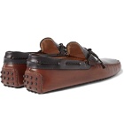 Tod's - Two-Tone Leather Driving Shoes - Men - Brown