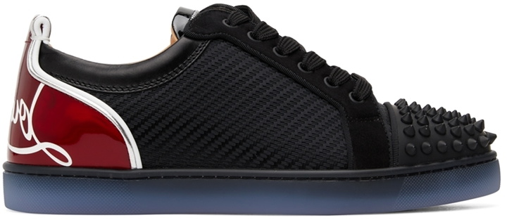 Photo: Christian Louboutin Black Fun Louis Junior Spikes Sneakers