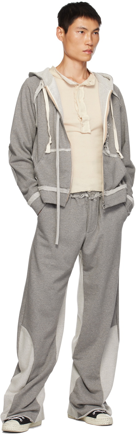 トップス Edward Cuming Ruffle Hoodie SIZE 1 Edward Cuming Gray Ruffle Hoodie Edward Cuming