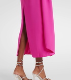 Marmar Halim Caped silk crêpe cocktail dress