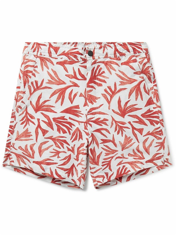 Photo: Onia - Calder Printed Mid-Length Swim Shorts - Red