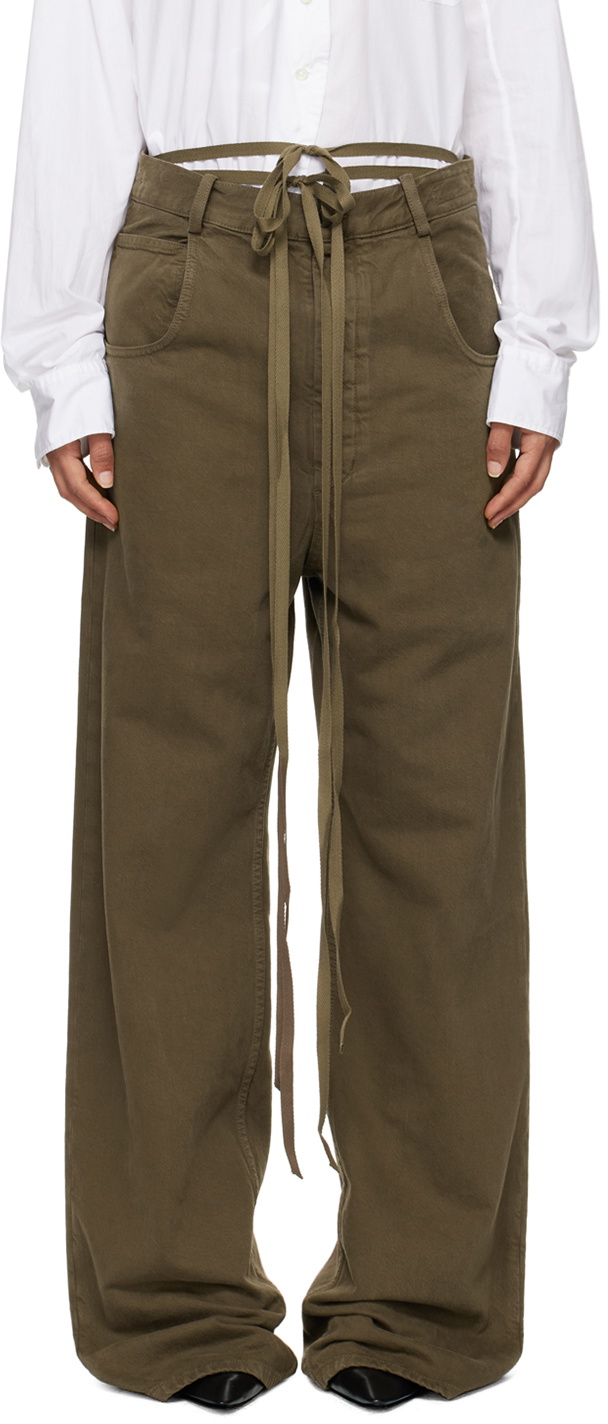 Ann Demeulemeester Green Polly 5 Pocket High-Comfort Jeans Ann