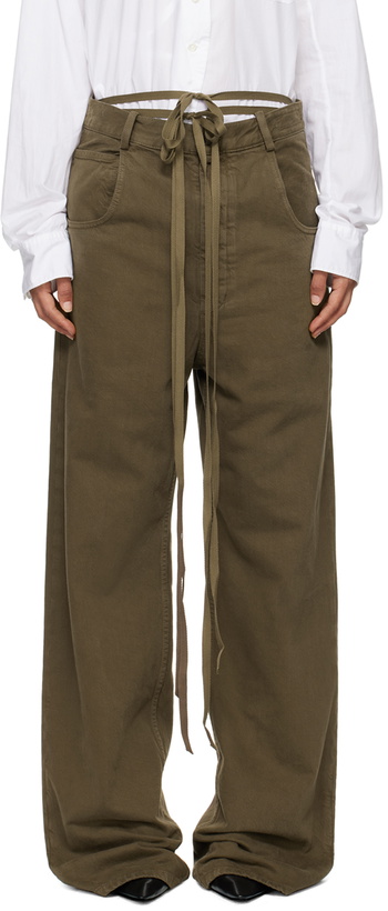 Photo: Ann Demeulemeester Green Polly 5 Pocket High-Comfort Jeans