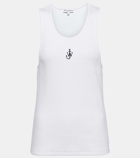 JW Anderson Logo embroidered cotton tank top