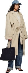 ANINE BING Navy Medium Rio Tote
