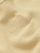 AMI PARIS - Organic Cotton and Merino Wool-Blend Cardigan - Yellow