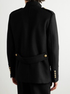Balmain - Officer Double-Breasted Wool Coat - Black