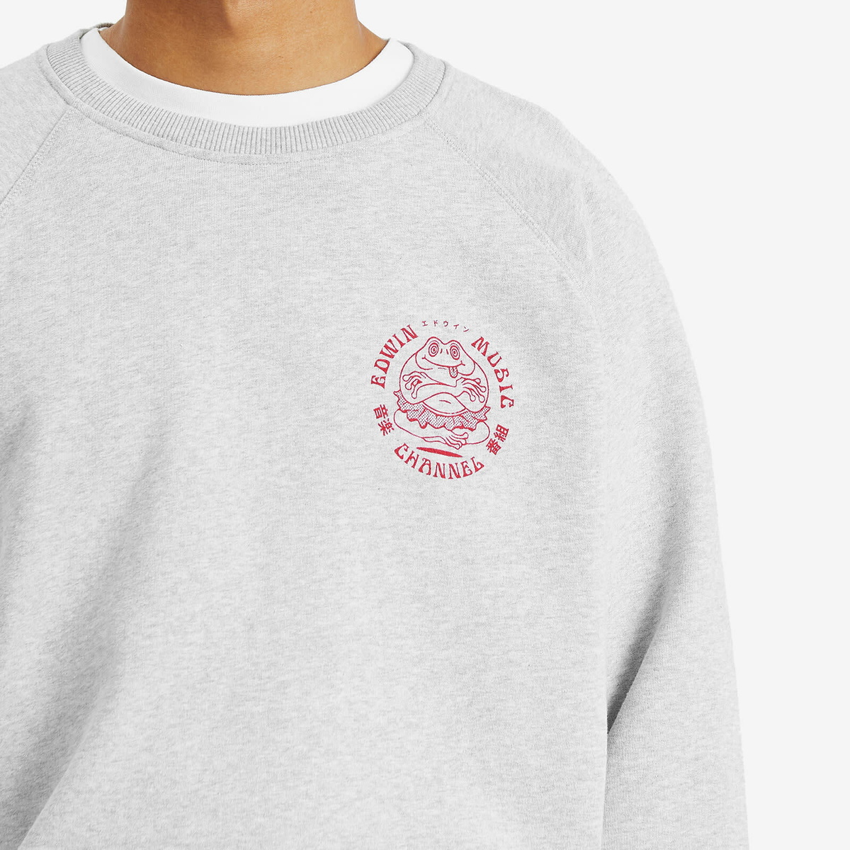 Edwin Men's Music Channel Crew Sweat in Grey Marl