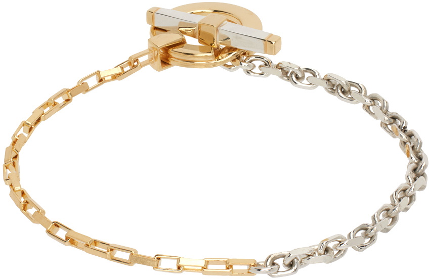 Auth BOTTEGA VENETA Intrecciato Bracelet Gold/Black Leather - e51632a