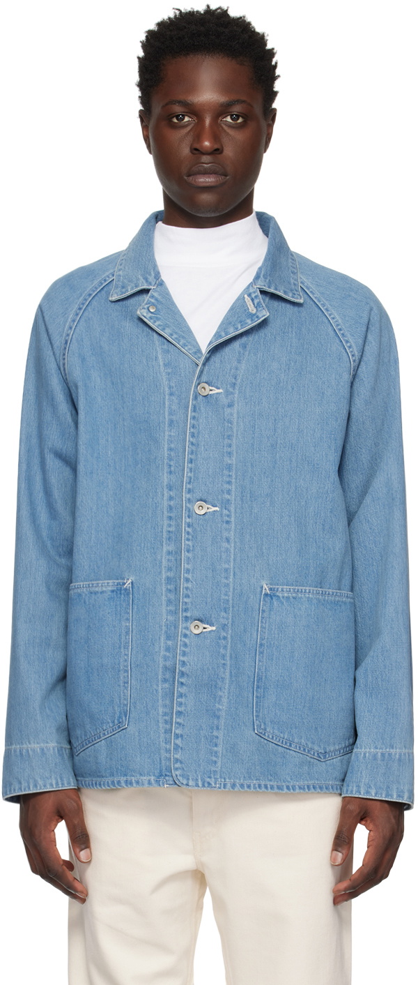 nanamica Blue Relaxed Denim Jacket Nanamica