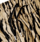 Neighborhood - Zebra-Print Faux Fur Shorts - Brown