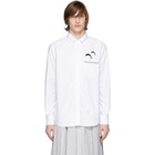 Thom Browne White Oxford Jumping Dolphins Straight Fit Shirt