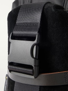 Master-Piece - Sling Suede and Leather-Trimmed Nylon-Twill Messenger Bag