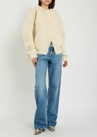 Stella Mccartney Hooded Cashmere and Wool-blend Cardigan Cream