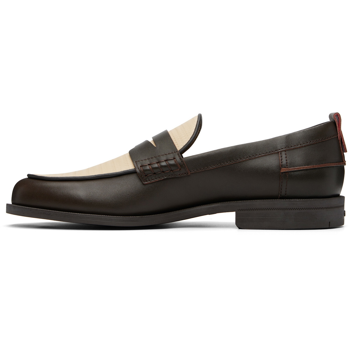 Hugo Brown Crocodile Vamp Leather Loafers