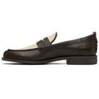 Hugo Brown Crocodile Vamp Leather Loafers