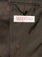 VALENTINO - Wool Tuxedo Blazer W/ Chiffon Top