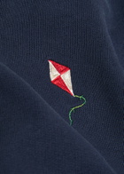 Forét Embroidered Cotton Sweatshirt Navy