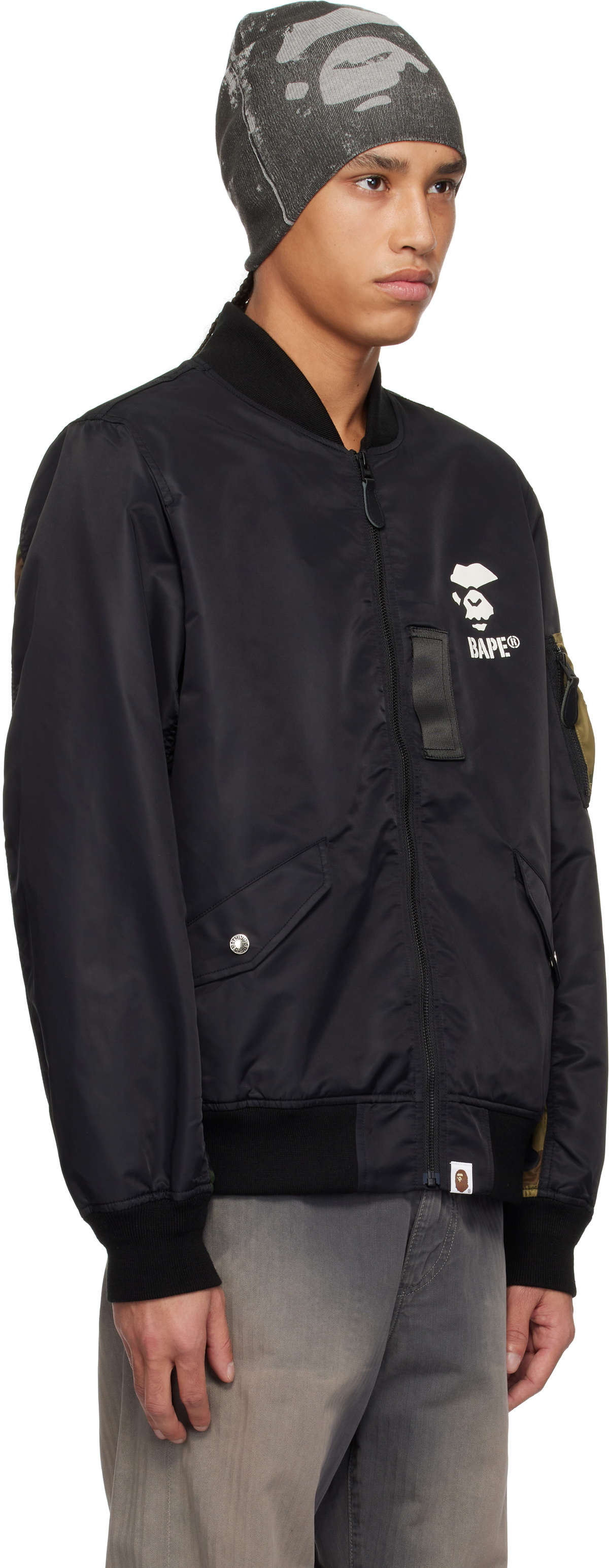 BAPE Black 1st Camo Bomber Jacket