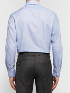 Zegna - Light-Blue Trofeo Slim-Fit Cutaway-Collar Cotton-Poplin Shirt - Blue