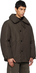 LEMAIRE Brown Puffer Blouson Down Jacket