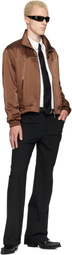 Ernest W. Baker Black Cuffed 70's Trousers