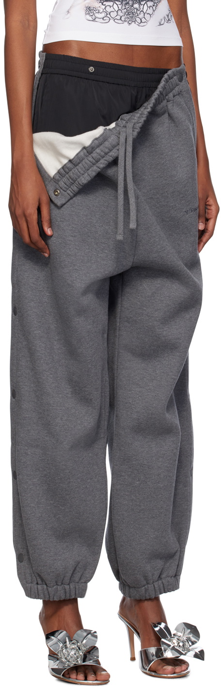 Y/Project Gray Snap Off Lounge Pants Y/Project