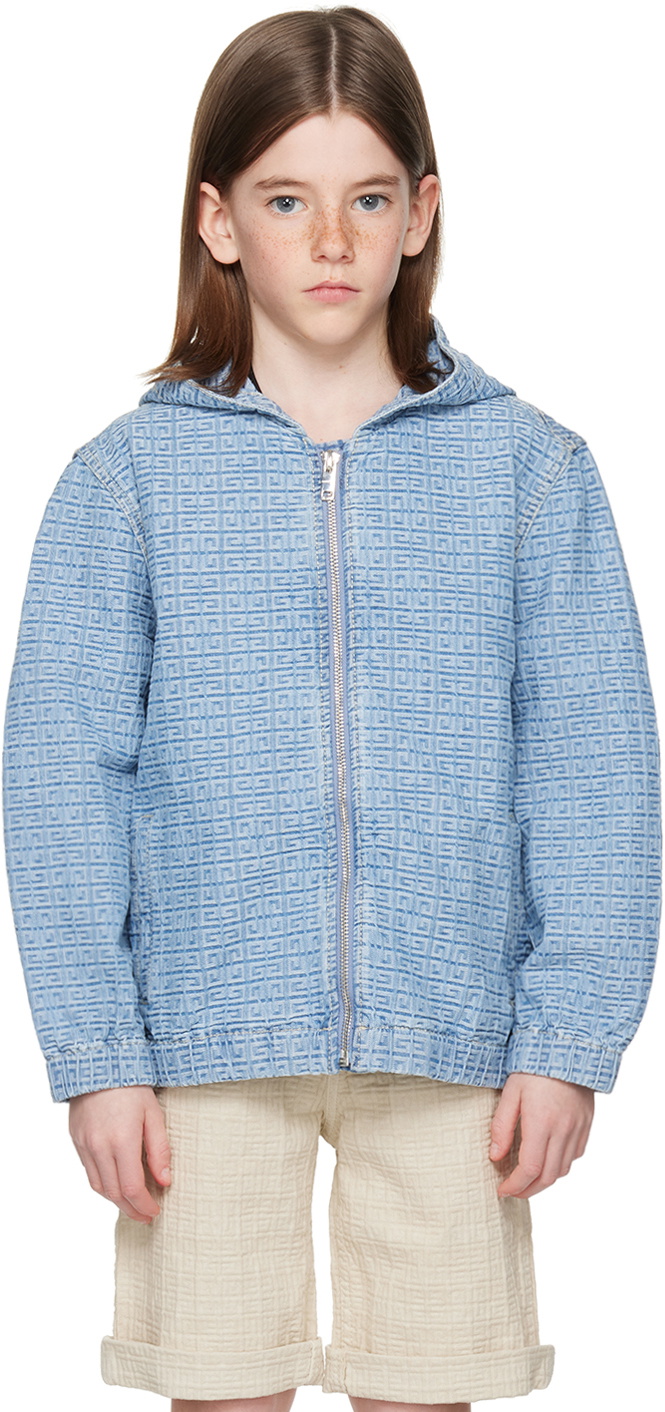 Givenchy Kids Blue Hooded Jacket