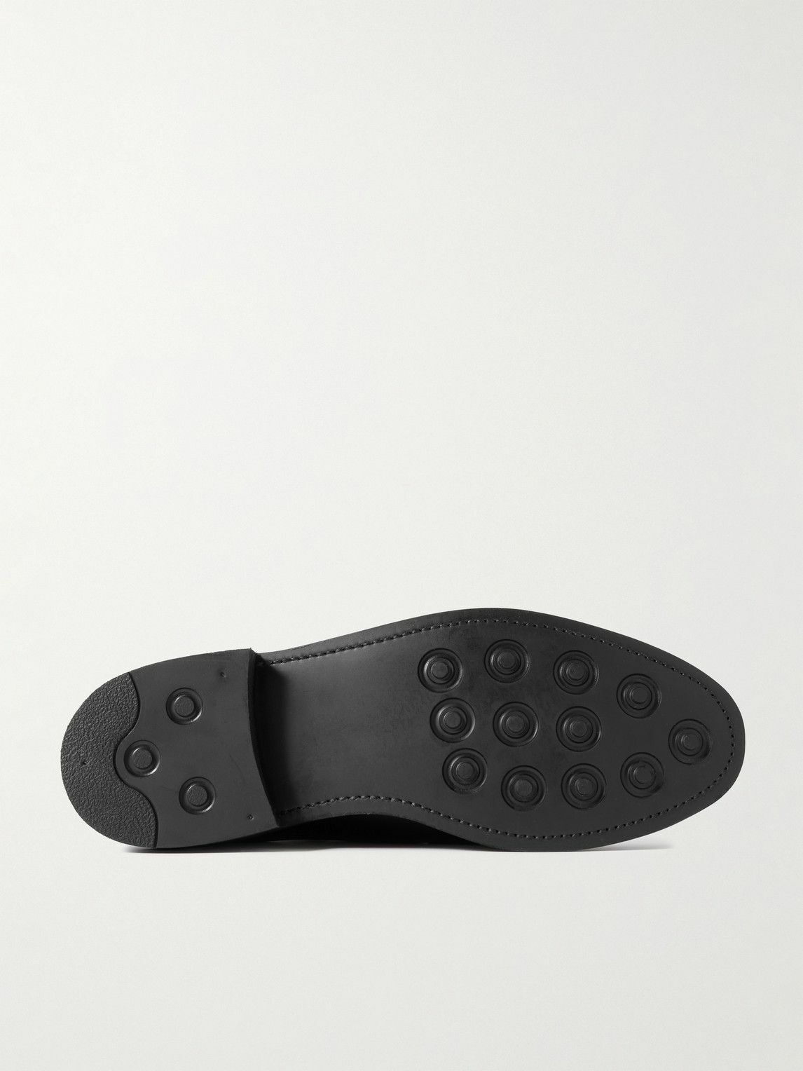 MORJAS - The Plain Toe Leather Derby Shoes - Black