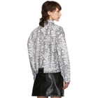 Alexander Wang Black and White Denim Python Game Jacket