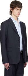 AMI Paris Navy Wool Two Buttons Blazer