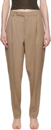Teurn Studios SSENSE Exclusive Beige Pleated Trousers