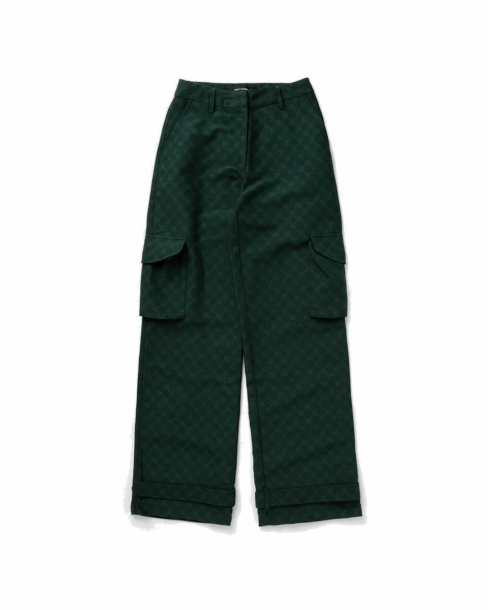 Photo: Daily Paper Imani Monogram Pants Green - Womens - Casual Pants