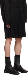 Raf Simons Black Pleated Skirt