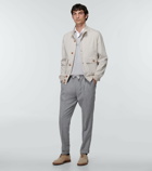 Brunello Cucinelli - Embroidered cotton polo top