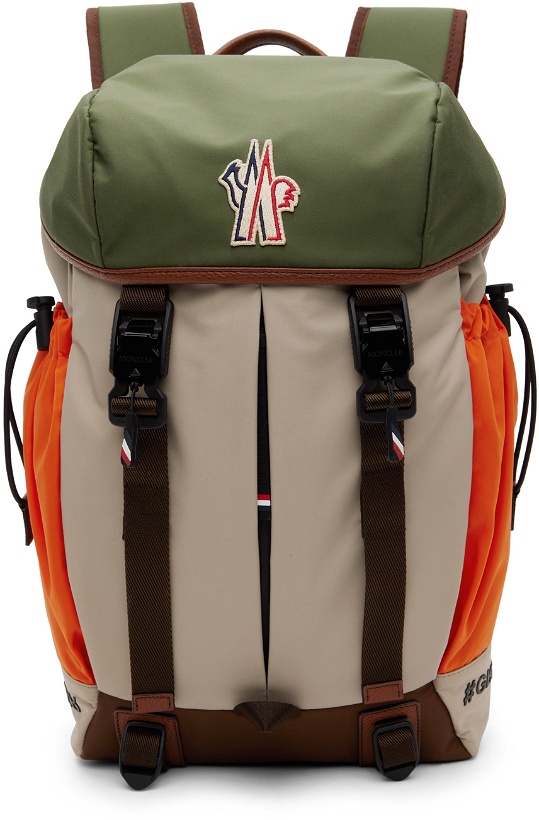 Photo: Moncler Grenoble Gray & Khaki Patch Backpack