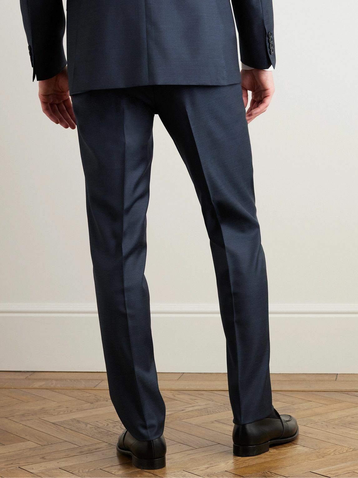 Mix And Match Suits Men'S Portly Fit Two Button Super 130s Suit Dark Navy Blue Suit For Men Executive Fit Suit - Mens Portly Suit main image 1