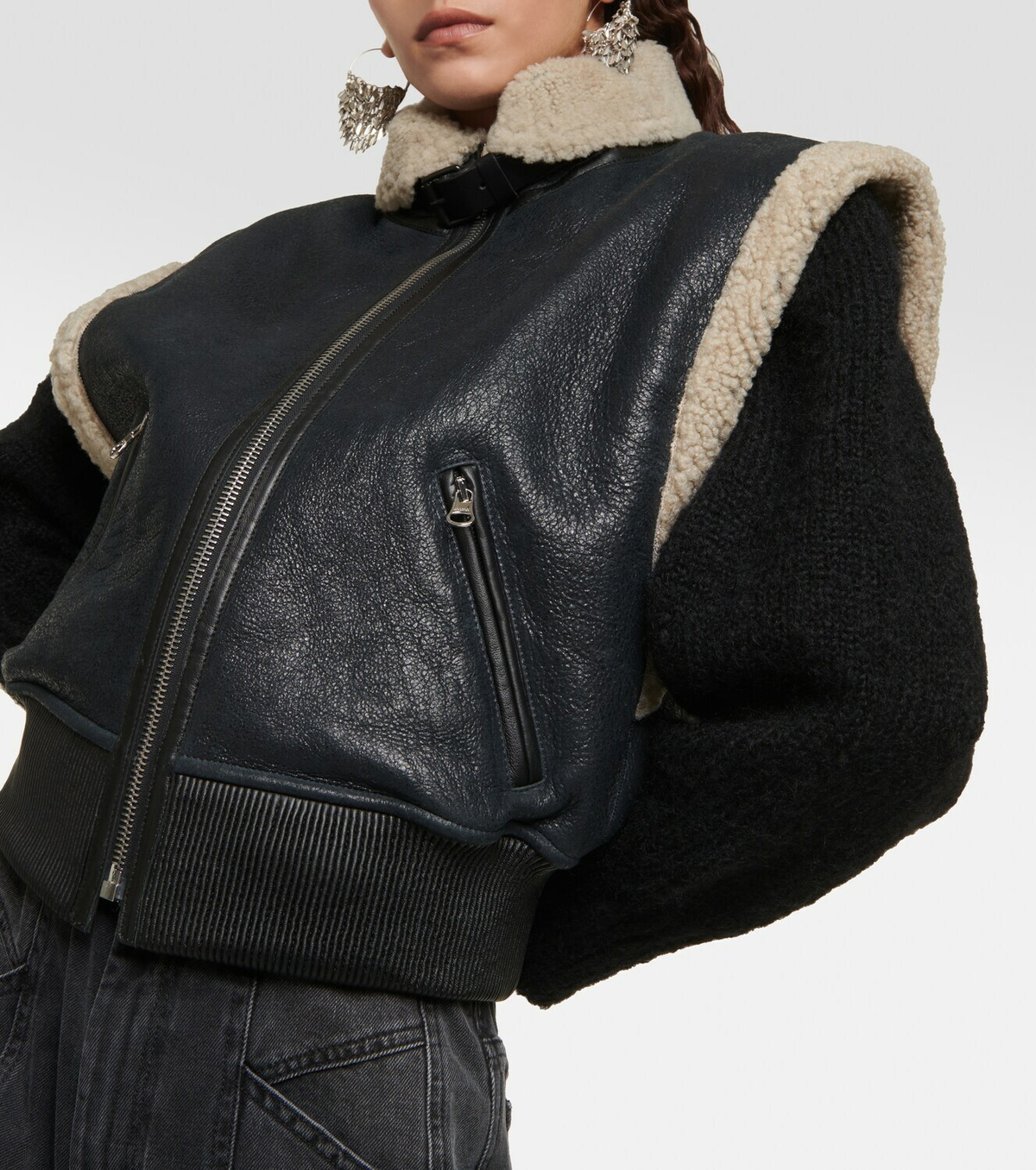 Isabel Marant Aviel leather and shearling vest Isabel Marant