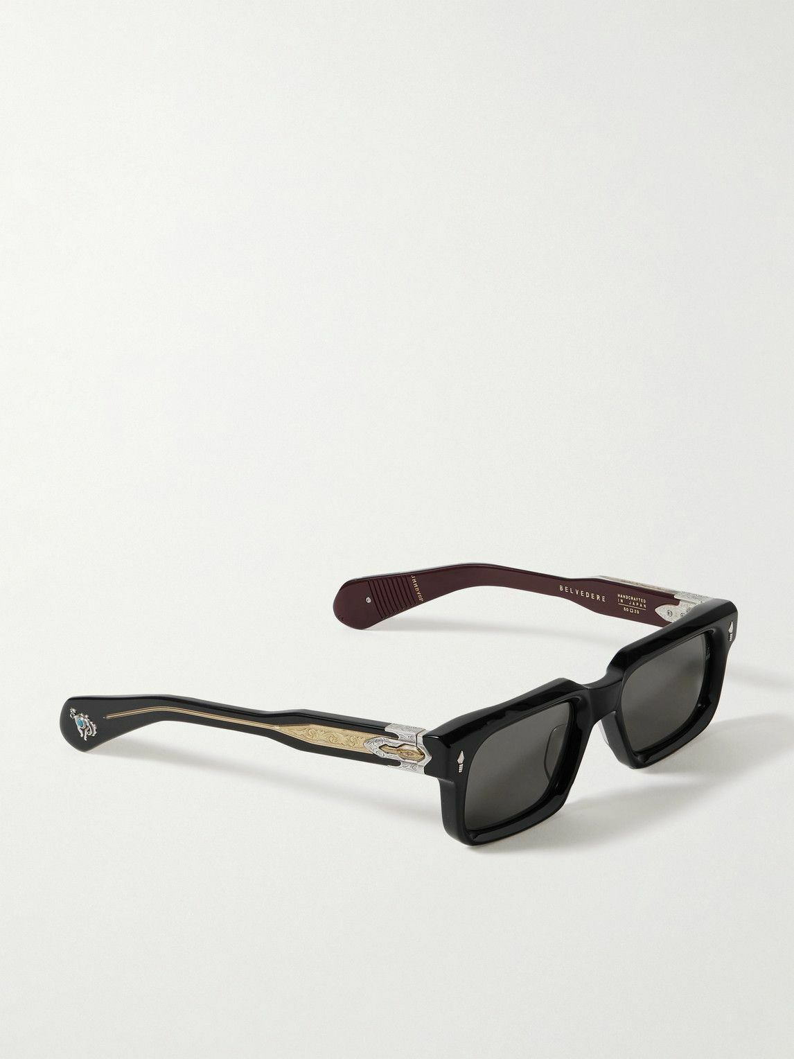 Jacques Marie Mage - Last Frontier VI Belvedere Rectangular-Frame Acetate, Metal and Turquoise Sunglasses