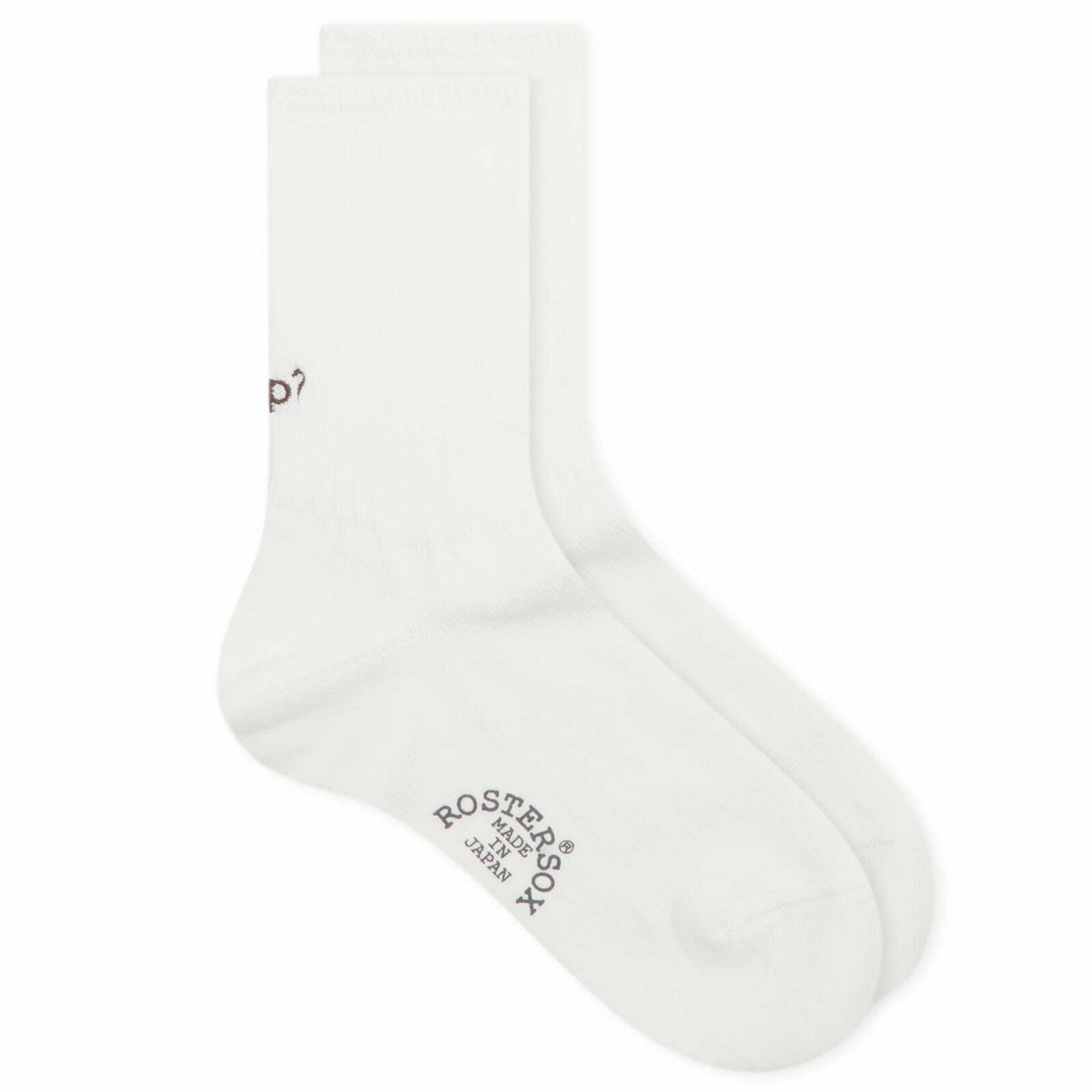 Rostersox What's Up Socks in White