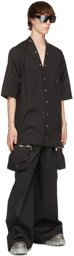 Rick Owens Black Faun Three-Quarter Shirt