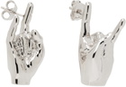 Y/Project Silver Mini Rock On Earrings