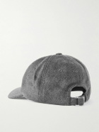 Jacquemus - Logo-Embroidered Brushed Virgin Wool Cap - Gray