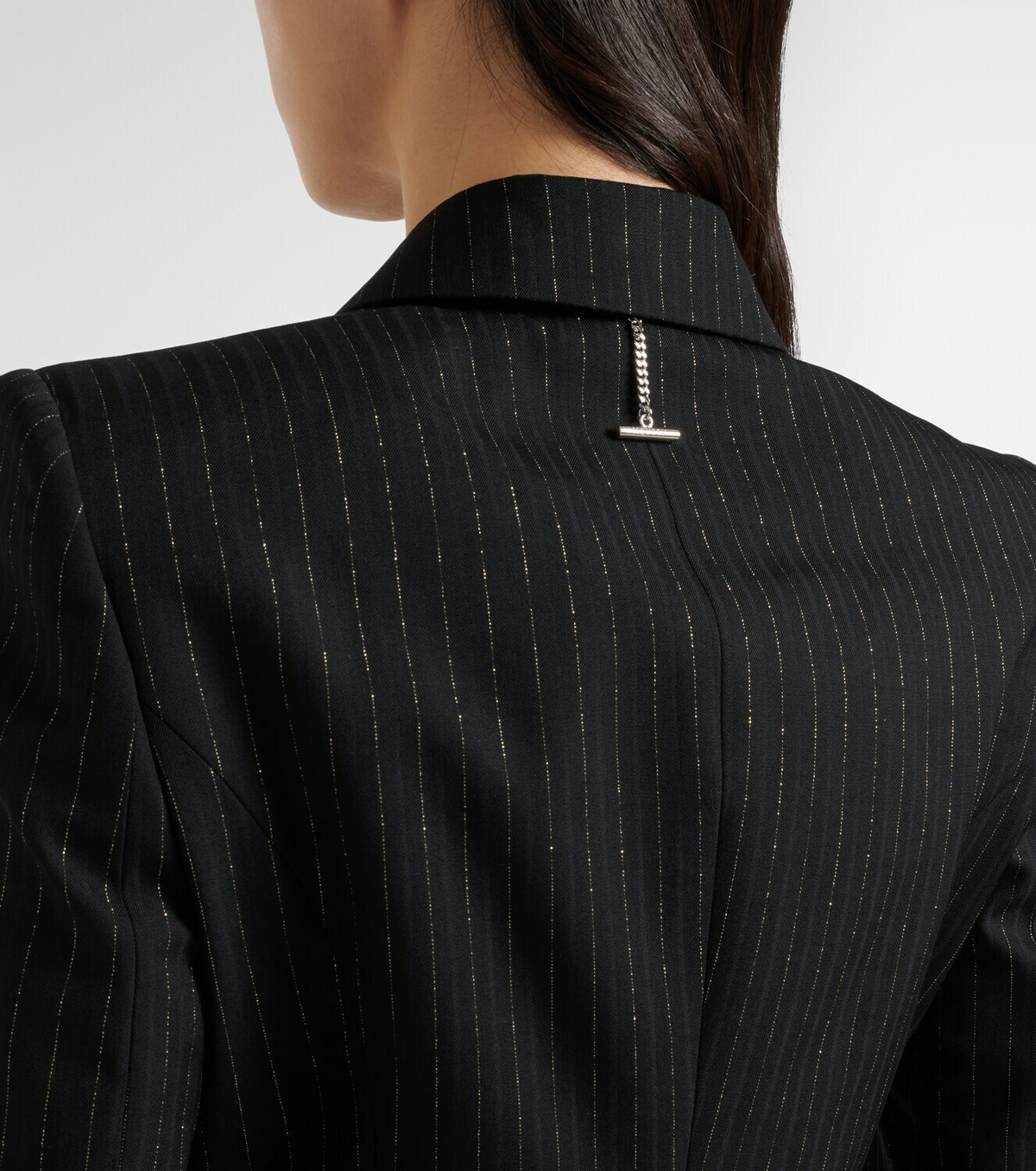 McQueen Pinstripe double-breasted wool blazer