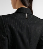 McQueen Pinstripe double-breasted wool blazer