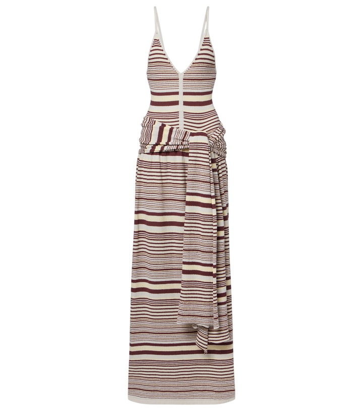 Photo: Aya Muse Aella knitted striped cotton-blend maxi dress